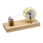 plakbandrolhouder
eikenhout met esdoorn